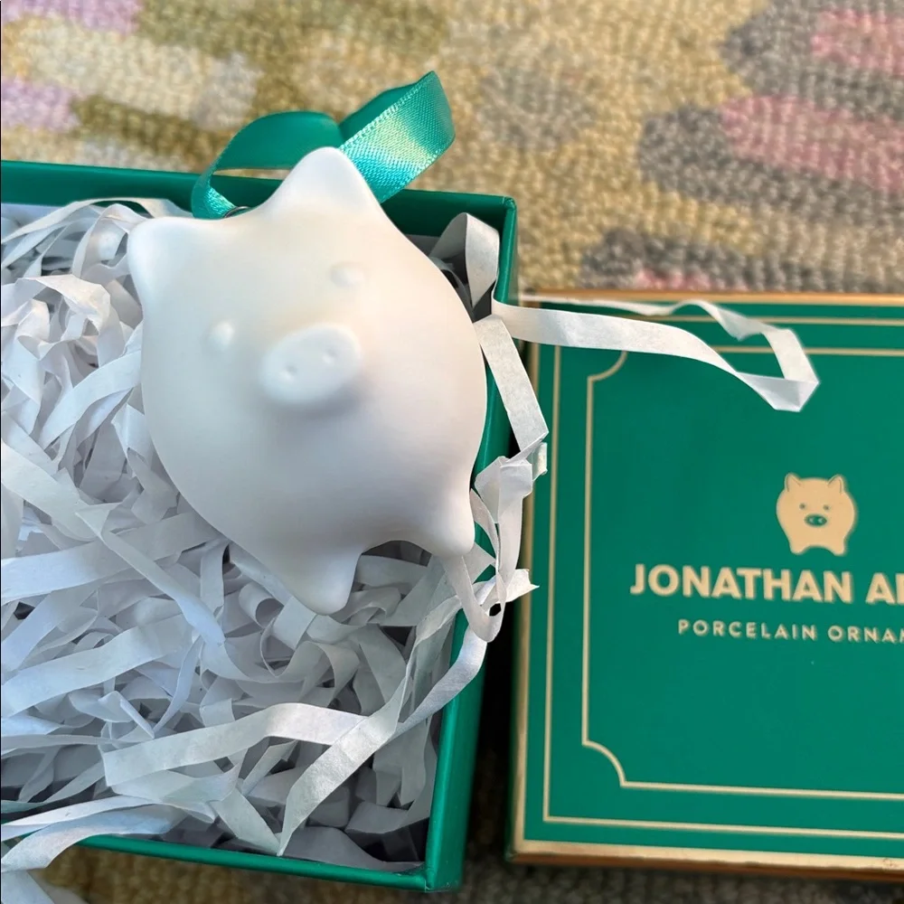 Jonathan Adler Porcelain Ornament PIGGY NWT in box